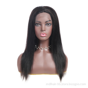 Swiss Lace Frontal Straight Wig Vendor Natural Color Raw Unprocessed Brazilian 100% Cuticle Aligned Human Hair Lace Front Wig
